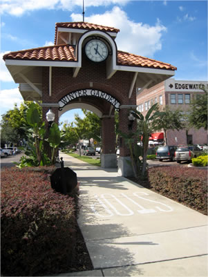 Winter Garden clock tower daytime